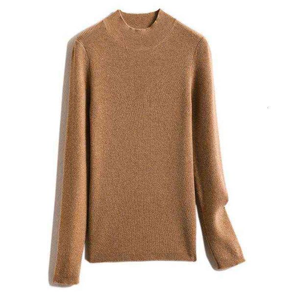 simple temperament semi high neck sweater women's autumn and winter slim fit with long sleeved versatile tight pullover, White;black
simple temperament semi high neck sweater women's autumn and winter slim fit with long sleeved versatile tight pullover, White;black