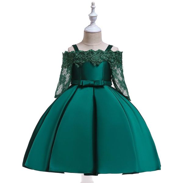 girl's dresses shoulderless half sleeve satin elegent hollow lace flower girls party for kids christmas wedding clothes 8 10, Red;yellow
girl's dresses shoulderless half sleeve satin elegent hollow lace flower girls party for kids christmas wedding clothes 8 10, Red;yellow