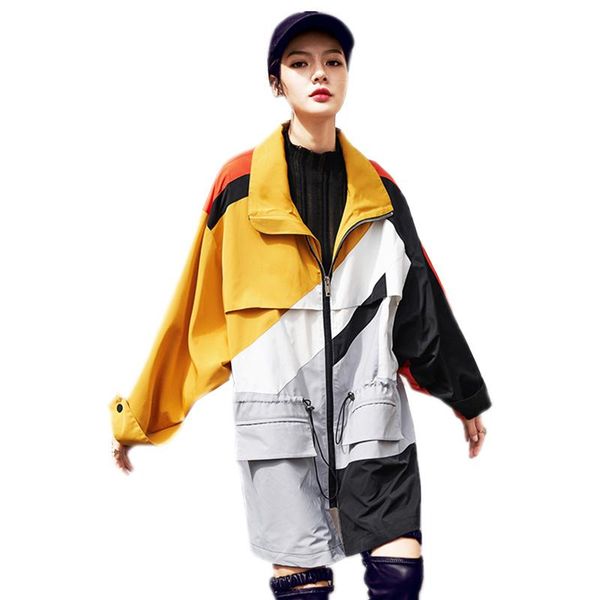 women's trench coats spring autumn women stand collar coat female fashion hit color long sleeve outerwear casual loose chic overcoats z, Tan;black
women's trench coats spring autumn women stand collar coat female fashion hit color long sleeve outerwear casual loose chic overcoats z, Tan;black