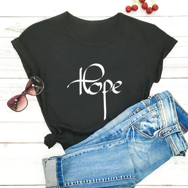 women's t-shirt hope letter print tshirt women harajuku individual pattern t shirt casual short sleeve tee loose top, White
women's t-shirt hope letter print tshirt women harajuku individual pattern t shirt casual short sleeve tee loose top, White