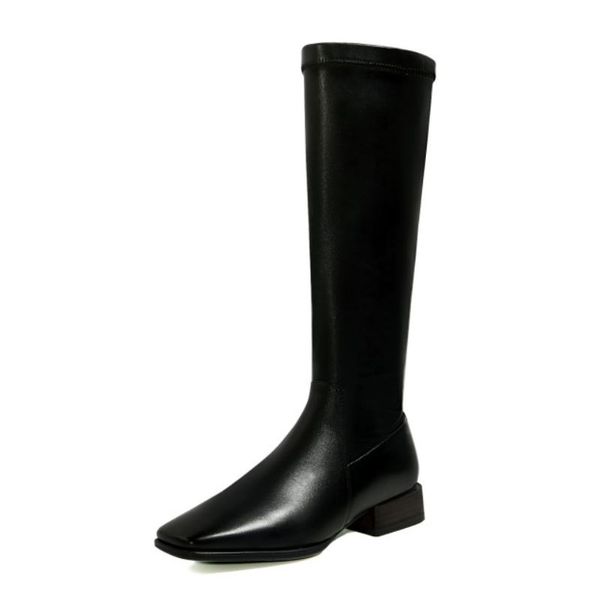 women long boots square toe zipper women winter knee high boots fashion women shoes party footwear size 31-43, Black
women long boots square toe zipper women winter knee high boots fashion women shoes party footwear size 31-43, Black