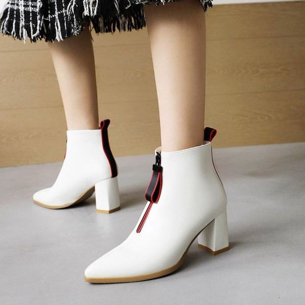 boots pointed toe square heel for women genuine leather ladies winter shoes eleagnt designer, Black
boots pointed toe square heel for women genuine leather ladies winter shoes eleagnt designer, Black