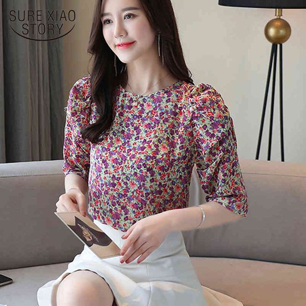 red crop blusas summer floral chiffon shirt korean style half sleeve o neck pullover women blouse 9151 50 210415, White
red crop blusas summer floral chiffon shirt korean style half sleeve o neck pullover women blouse 9151 50 210415, White