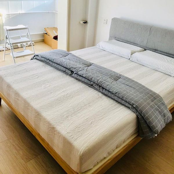 sheets & sets 1pc 100% linen yarn dyed stripe fitted sheet mattress cover four corners with elastic band bed three colorways available
sheets & sets 1pc 100% linen yarn dyed stripe fitted sheet mattress cover four corners with elastic band bed three colorways available