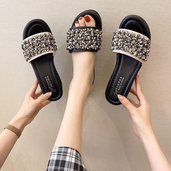 slippers string bead casual shoes glitter slides slipers women platform low shale female beach luxury jelly 2021 summer sabot fa, Black
slippers string bead casual shoes glitter slides slipers women platform low shale female beach luxury jelly 2021 summer sabot fa, Black