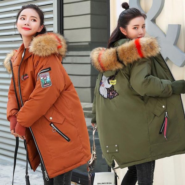 women's trench coats parkas casual 2021 fashion large size women cotton coat winter warm hooded fur collar printed ko174, Tan;black
women's trench coats parkas casual 2021 fashion large size women cotton coat winter warm hooded fur collar printed ko174, Tan;black