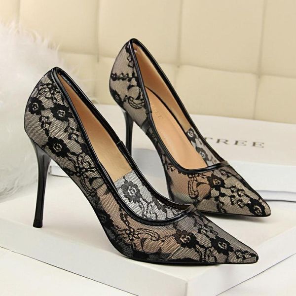 dress shoes women pumps fashion wedding high heels lace party pointed toe stiletto, Black
dress shoes women pumps fashion wedding high heels lace party pointed toe stiletto, Black