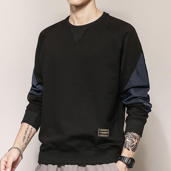 men long sleeve t-shirt spring autumn cotton clothes loose sweatshirts o-neck casual pullover patchwork plus size men's hoodies &, Black
men long sleeve t-shirt spring autumn cotton clothes loose sweatshirts o-neck casual pullover patchwork plus size men's hoodies &, Black