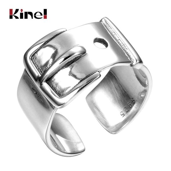 cluster rings kinel authentic 925 sterling silver belt buckle vintage finger for women open minimalist design jewelry accessories, Golden;silver
cluster rings kinel authentic 925 sterling silver belt buckle vintage finger for women open minimalist design jewelry accessories, Golden;silver