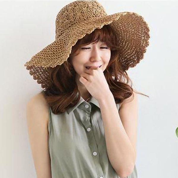 wide brim hats women summer sun beach panama straw hat folded outdoor caps leisure holiday raffia cap visors, Blue;gray
wide brim hats women summer sun beach panama straw hat folded outdoor caps leisure holiday raffia cap visors, Blue;gray