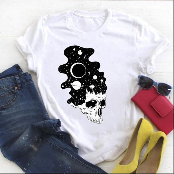 women t shirts fashion space skull simple clothing print ladies summer tee female shirt clothes womens graphic, White
women t shirts fashion space skull simple clothing print ladies summer tee female shirt clothes womens graphic, White