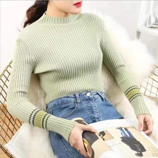 women's sweaters autumn winter knit sweater women\\'s harajuku striped print head slim long-sleeved half-high collar bottoming, White;black
women's sweaters autumn winter knit sweater women\\'s harajuku striped print head slim long-sleeved half-high collar bottoming, White;black