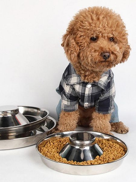 cat bowls & feeders dog feeder pet slow plate stainless steel food bowl 
cat bowls & feeders dog feeder pet slow plate stainless steel food bowl