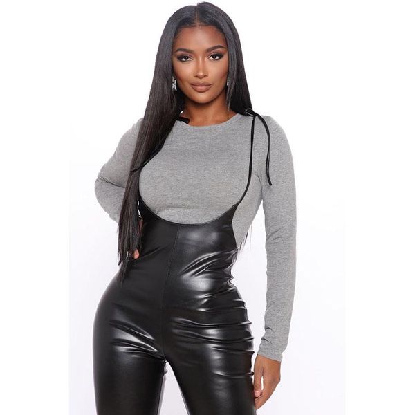 spring autumn women's pu leather pants black high waist suspender trousers party club loose fall straps bottoms one piece & capris, Black;white
spring autumn women's pu leather pants black high waist suspender trousers party club loose fall straps bottoms one piece & capris, Black;white
