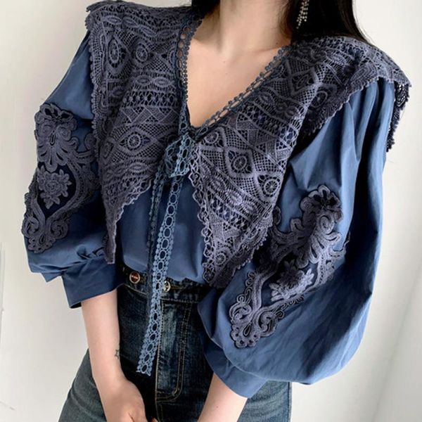 korean chic women embroidery blouse elegant v-neck puff sleeve short casual blue/beige shirts autumn female blusas 2021 women's blouse, White
korean chic women embroidery blouse elegant v-neck puff sleeve short casual blue/beige shirts autumn female blusas 2021 women's blouse, White