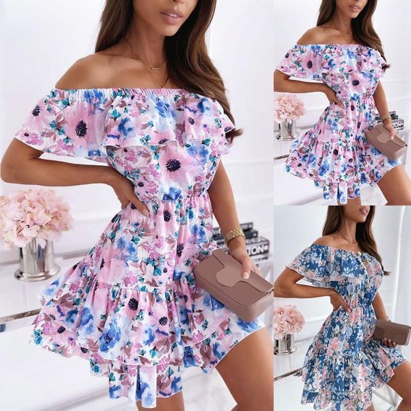 casual dresses sweety collar off shoulder party beach dress women ruffle elegant fashion summer print short sleeve, Black;gray
casual dresses sweety collar off shoulder party beach dress women ruffle elegant fashion summer print short sleeve, Black;gray