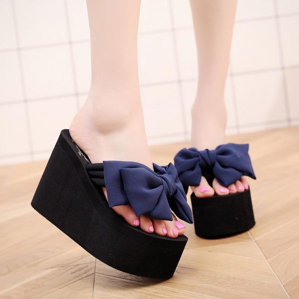 slippers 2021 summer women platform flip flops bow outside slides female 11cm high-heeled beach 5 color a774, Black
slippers 2021 summer women platform flip flops bow outside slides female 11cm high-heeled beach 5 color a774, Black