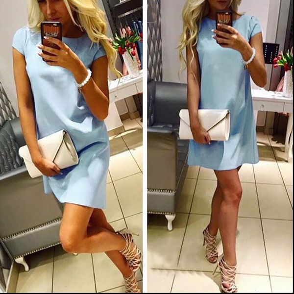 summer fashion casual loose mini womens dress t shirt solid o neck short sleeve elegant party feminina vestidos, Black;gray
summer fashion casual loose mini womens dress t shirt solid o neck short sleeve elegant party feminina vestidos, Black;gray