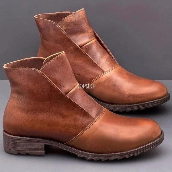 boots autumn winter women's ankle flat shoes woman riding equestrian round toe slip-on zapatos de mujer leather female, Black
boots autumn winter women's ankle flat shoes woman riding equestrian round toe slip-on zapatos de mujer leather female, Black