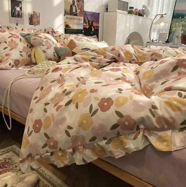 bedding sets cute pink yellow flower set kid teen adult,cotton twin full king home textile bed sheet pillow case quilt cover
bedding sets cute pink yellow flower set kid teen adult,cotton twin full king home textile bed sheet pillow case quilt cover
