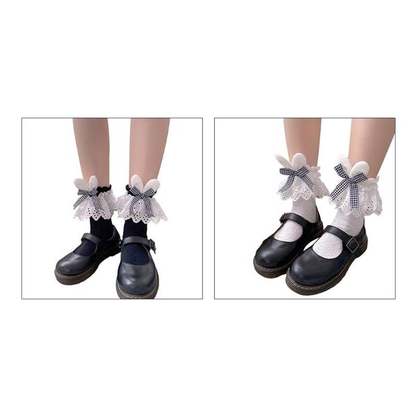 socks & hosiery p8db lolita embroidery lace crew kawaii ears plaid bow ruffled, Black;white
socks & hosiery p8db lolita embroidery lace crew kawaii ears plaid bow ruffled, Black;white