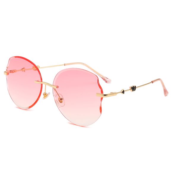 women love peach heart sunglasses female frameless thick-wing glasses wavy trim glasses curved design couple sunglasses hd ocean sunglasses, White;black
women love peach heart sunglasses female frameless thick-wing glasses wavy trim glasses curved design couple sunglasses hd ocean sunglasses, White;black