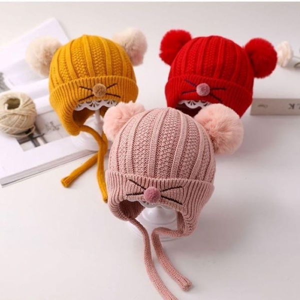 caps & hats 2021 autumn winter cute cat baby with braids infant headwear cap warm knitted beanie hat for girls kids accessories 0-3y, Yellow
caps & hats 2021 autumn winter cute cat baby with braids infant headwear cap warm knitted beanie hat for girls kids accessories 0-3y, Yellow