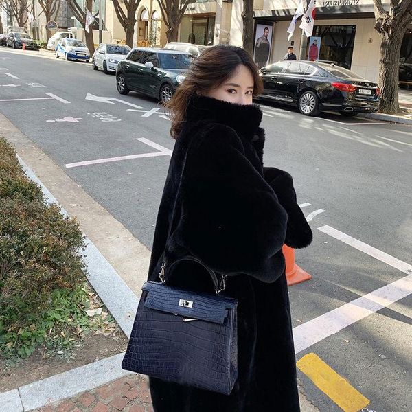 women's fur & faux winter women mink coat luxury long loose casual overcoat thick warm plus size female plush coats, Black
women's fur & faux winter women mink coat luxury long loose casual overcoat thick warm plus size female plush coats, Black