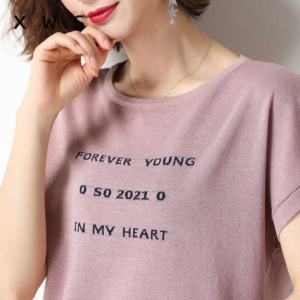 shiny lurex knitted sweater women knit sweater summer letter print thin tricot jupe femme plus size korean basic 210604, White;black
shiny lurex knitted sweater women knit sweater summer letter print thin tricot jupe femme plus size korean basic 210604, White;black