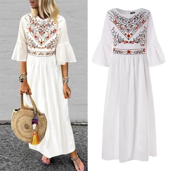 zanzea summer beach party long dress women casual flare sleeve loose sundress fashion ruffled chic vestidos robe femme, Black;gray
zanzea summer beach party long dress women casual flare sleeve loose sundress fashion ruffled chic vestidos robe femme, Black;gray