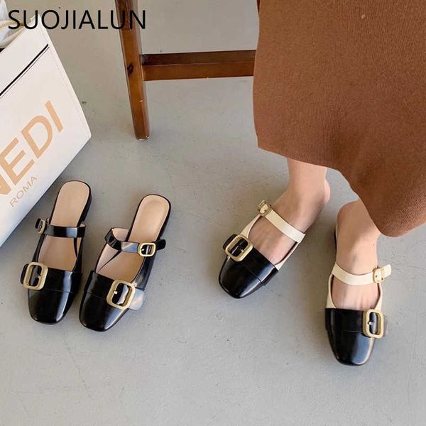 suojialun women close toe slippers round toe slip on mules sandals flat heel casual outdoor slipper ladies metal buckle slides 210630, Black
suojialun women close toe slippers round toe slip on mules sandals flat heel casual outdoor slipper ladies metal buckle slides 210630, Black