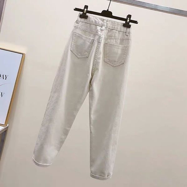 mom women plus size denim long high waist boyfriend woman vintage washed harem pants white black pencil jeans, Blue
mom women plus size denim long high waist boyfriend woman vintage washed harem pants white black pencil jeans, Blue