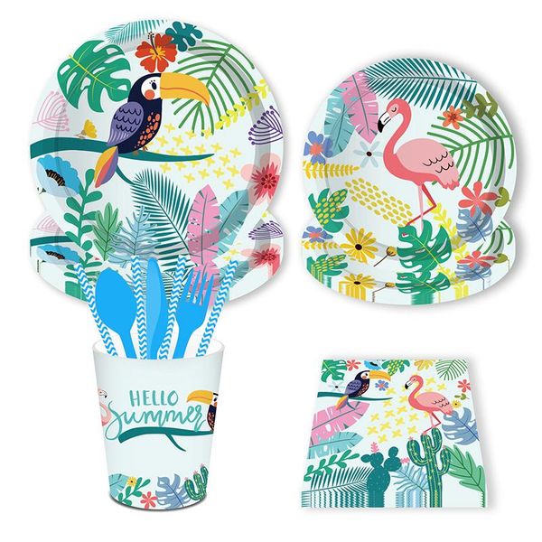 hawaii summer party supplies flamingo/toucan napkins cups plates for birthday holiday decorations disposable dinnerware
hawaii summer party supplies flamingo/toucan napkins cups plates for birthday holiday decorations disposable dinnerware