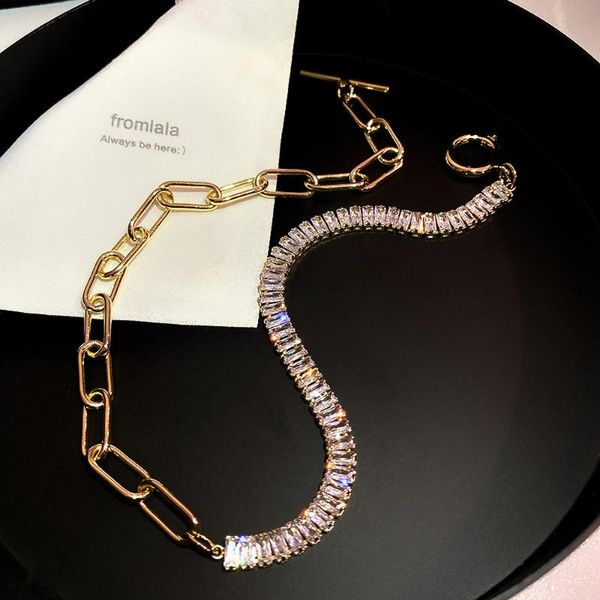 chokers crystal link chain choker necklaces for women girls elegant temperament trendy style stitching luxury necklace fashion jewelry, Golden;silver
chokers crystal link chain choker necklaces for women girls elegant temperament trendy style stitching luxury necklace fashion jewelry, Golden;silver