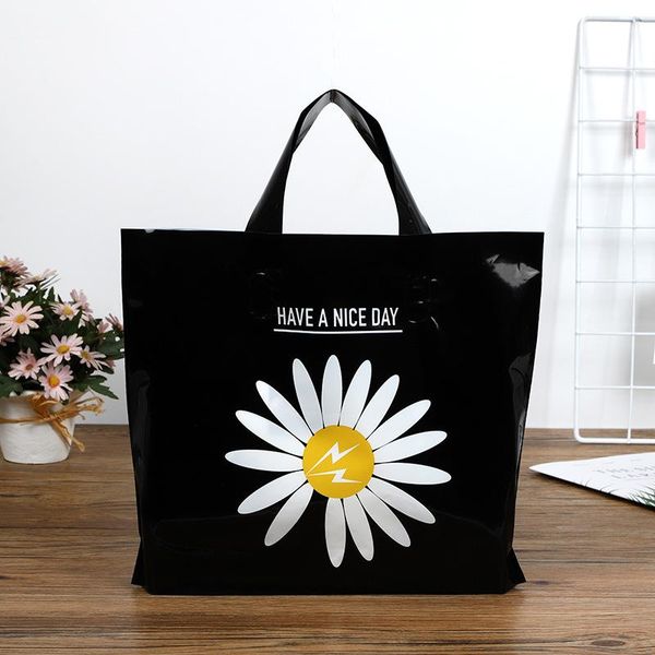 gift wrap black white daisy large plastic shopping cosmetic bag thick 0.14mm jewelry clothing packaging with handle 10pcs
gift wrap black white daisy large plastic shopping cosmetic bag thick 0.14mm jewelry clothing packaging with handle 10pcs