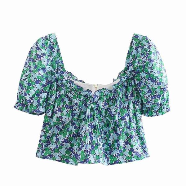 za floral print square collar shirt half sleeve v-neck ruffle vintage summer women backless zipper chic blouse 210521, White
za floral print square collar shirt half sleeve v-neck ruffle vintage summer women backless zipper chic blouse 210521, White
