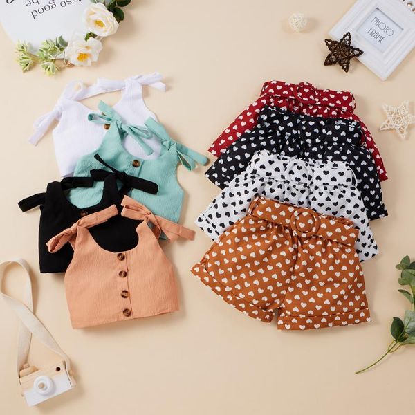 one-pieces 2021 toddler baby girl clothes sleeveless solid vest + love printed shorts infant clothing sets summer outfits 6m-4y, Black
one-pieces 2021 toddler baby girl clothes sleeveless solid vest + love printed shorts infant clothing sets summer outfits 6m-4y, Black
