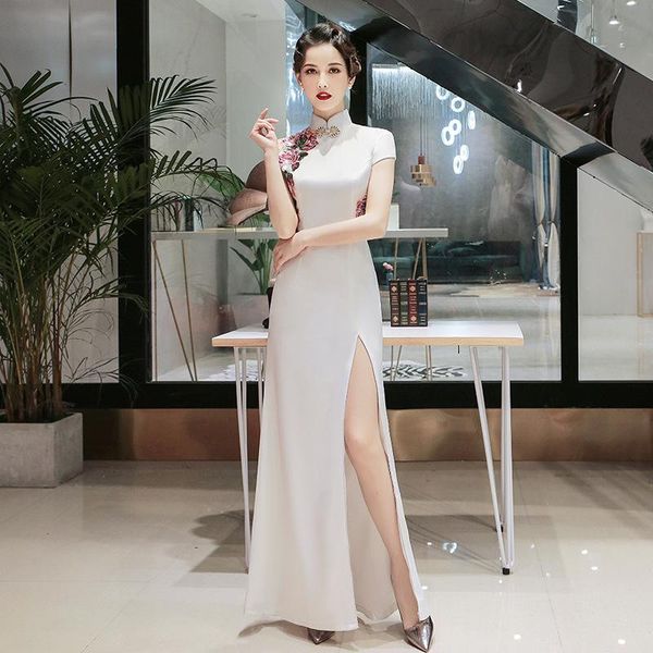 ethnic clothing white lady cheongsam appliques floral short sleeve qipao button traditional chinese party prom dress gown summer vestid, Red
ethnic clothing white lady cheongsam appliques floral short sleeve qipao button traditional chinese party prom dress gown summer vestid, Red