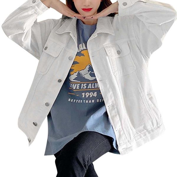 women's jackets vintage denim jacket women solid color long sleeve button pocket casual autumn streetwear jean coat, Black;brown
women's jackets vintage denim jacket women solid color long sleeve button pocket casual autumn streetwear jean coat, Black;brown
