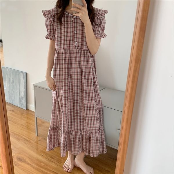 casual dresses 2021 chic plaid homewear summer loose prom outwear geometric sweet pajamas cotton sleepwear nightdress 526i, Black;gray
casual dresses 2021 chic plaid homewear summer loose prom outwear geometric sweet pajamas cotton sleepwear nightdress 526i, Black;gray