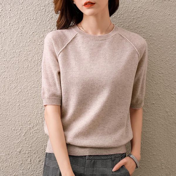 women's sweaters 2021 brand designer o-neck loose soft 100% wool sweater short sleeve pullovers female fashion knitted jumpers, White;black
women's sweaters 2021 brand designer o-neck loose soft 100% wool sweater short sleeve pullovers female fashion knitted jumpers, White;black