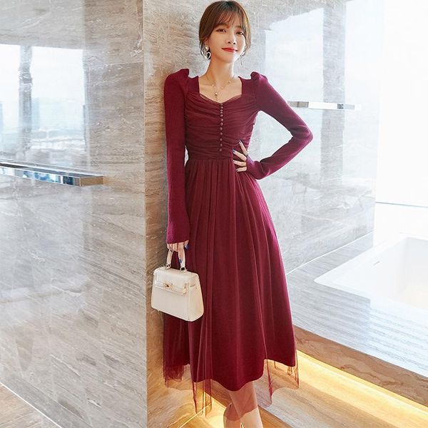 casual dresses foamlina women knitted sweater dress mesh patchwork midi party spring autumn a-line female robe femme, Black;gray
casual dresses foamlina women knitted sweater dress mesh patchwork midi party spring autumn a-line female robe femme, Black;gray