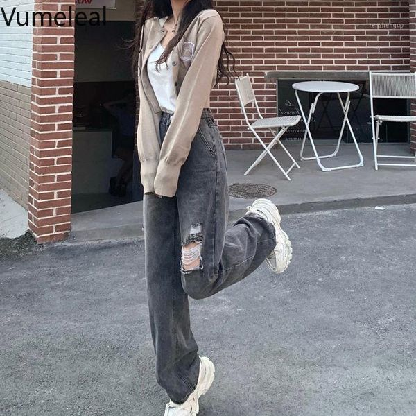 women's pants & capris retro bf ripped straight leg jeans for spring, high-waisted, all-match loose that show thin, wide legs and floor, Black;white
women's pants & capris retro bf ripped straight leg jeans for spring, high-waisted, all-match loose that show thin, wide legs and floor, Black;white