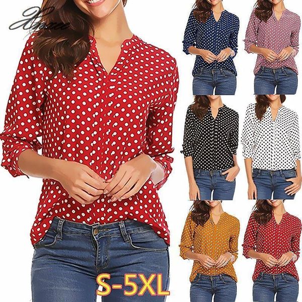 women's blouses & shirts xnxee dot chiffon blouse plus size 5xl v-neck long sleeve work office ladies 2021 summer autumn, White
women's blouses & shirts xnxee dot chiffon blouse plus size 5xl v-neck long sleeve work office ladies 2021 summer autumn, White