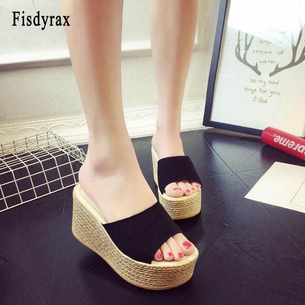 fisdyrax summer wedge slippers platform high heels women slipper ladies outside shoes basic clog flip flop sandals, Black
fisdyrax summer wedge slippers platform high heels women slipper ladies outside shoes basic clog flip flop sandals, Black