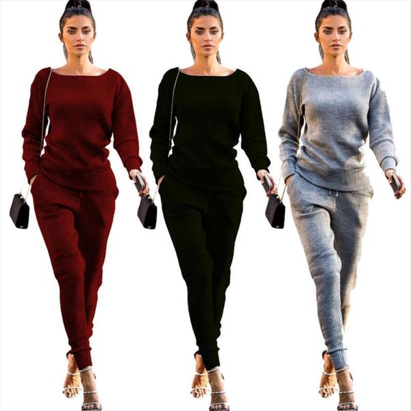 casual knitted ribbed sets solid women tracksuits 2pcs pullover sweatshirts long pants outfits female loung wear sportwear, Gray
casual knitted ribbed sets solid women tracksuits 2pcs pullover sweatshirts long pants outfits female loung wear sportwear, Gray