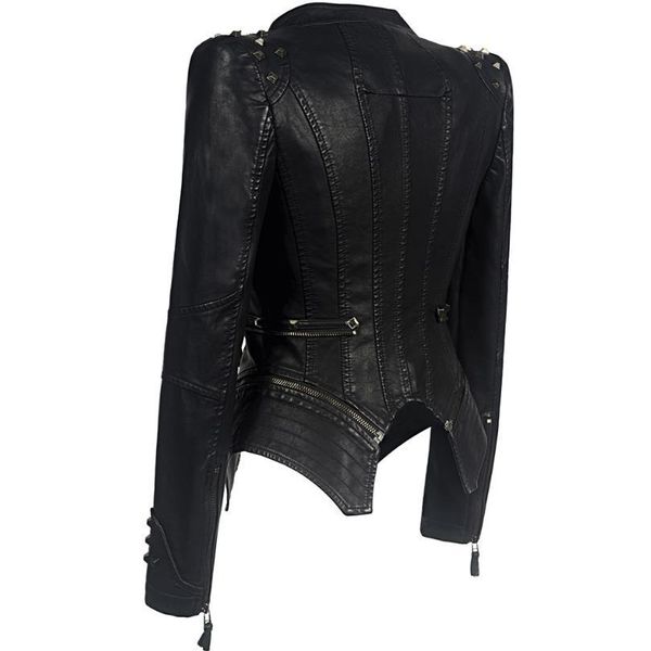 women warm winter autumn black fashion motorcycle outerwear pu gothic jacket imitation leather coat
women warm winter autumn black fashion motorcycle outerwear pu gothic jacket imitation leather coat