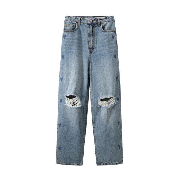 women's jeans pant women vintage denim ladies autumn 2021 show thin wear and tear hole love print straight leg 2d3r612, Blue
women's jeans pant women vintage denim ladies autumn 2021 show thin wear and tear hole love print straight leg 2d3r612, Blue