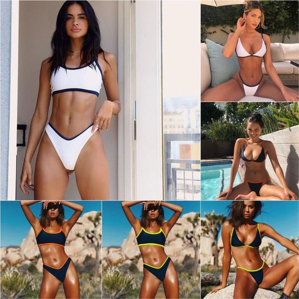 women swimsuit pure color fluorescence edge bikini women's split beach most one-piece suits
women swimsuit pure color fluorescence edge bikini women's split beach most one-piece suits