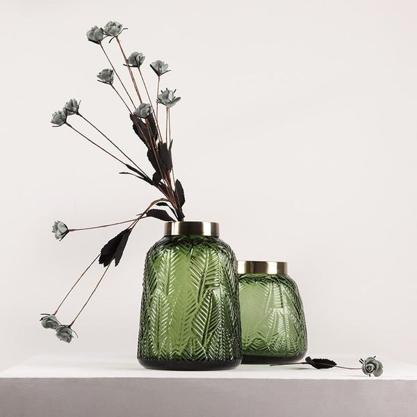 vases nordic vase simple green transparent glass copper ring flower arrangement feather hydroponic jewelry ornaments
vases nordic vase simple green transparent glass copper ring flower arrangement feather hydroponic jewelry ornaments